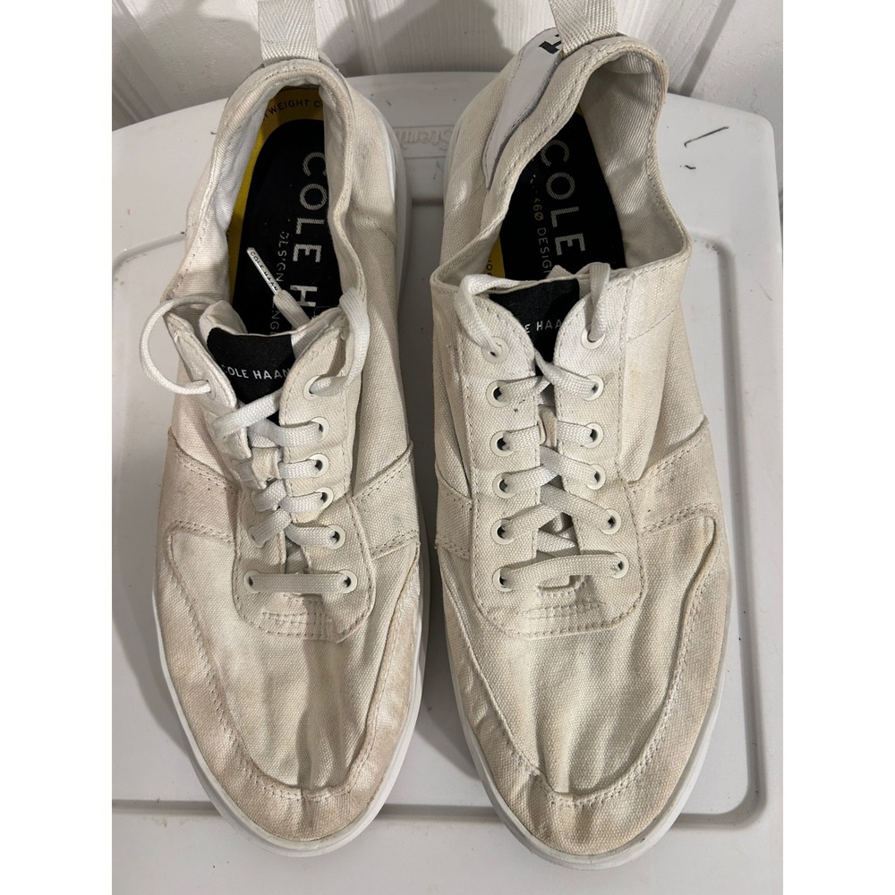 Cole Haan Grand Canvas Men's Size 10.5 White Low-top Sneaker